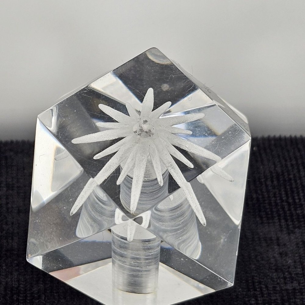 Vntage Modern Art Lucite Perfume Bottle signed Dekel '86 Studio artist handcraft - Picture 12 of 14